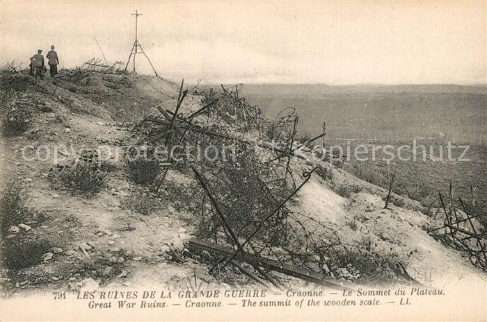 Craonne Aisne Sommet du Plateau Ruines
