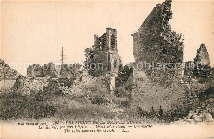 Craonnelle Ruines Eglise Grande Guerre