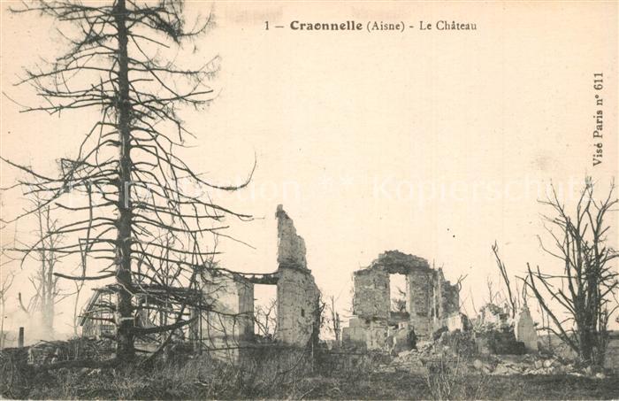 Craonnelle Chateau Ruines Grande Guerre