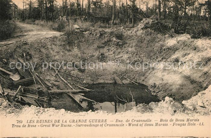 Craonnelle Ruines Grande Guerre Bois de Beau Marai