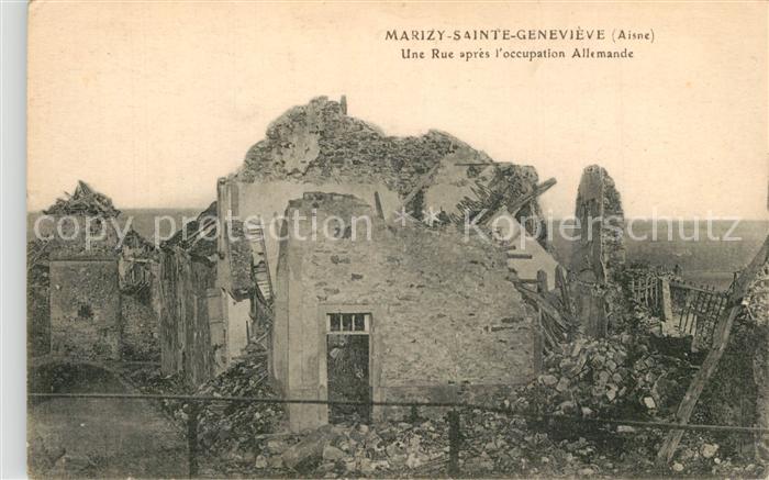 Marizy-Sainte-Genevieve Une Rue apres occupation Allemande