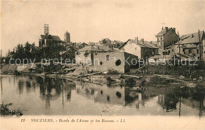 Vouziers Bords de l Aisne les Ruines