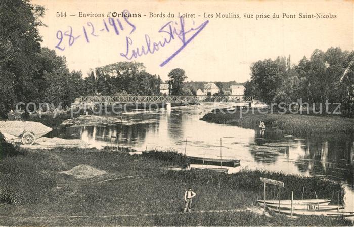 Orleans Loiret Bords Moulins Pont Saint Nicolas