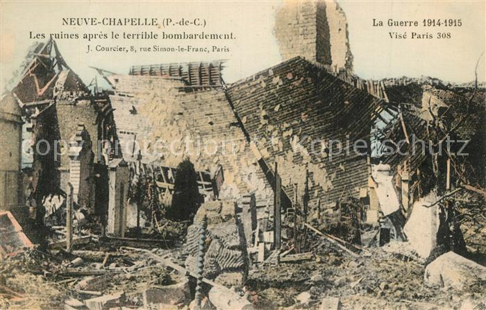 Neuve-Chapelle Ruines bombardement