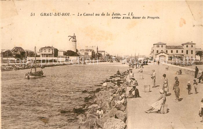 Grau-du-Roi Canal vu de la Jetee