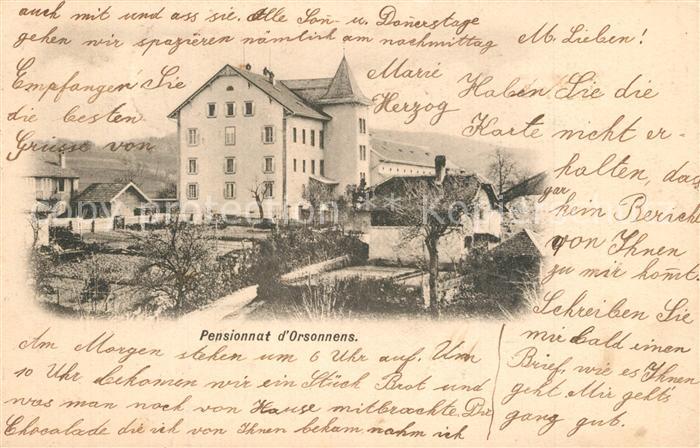Orsonnens Pensionnat d Orsonnens