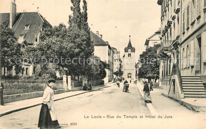 Le Locle Rue du Temple et Hotel du Jura