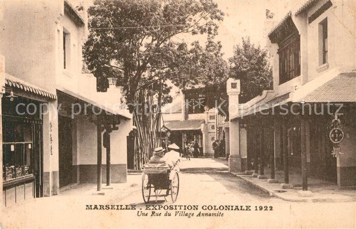 Marseille Bouches-du-Rhone Exposition Coloniale 1922 Une Rue du Village Annamite