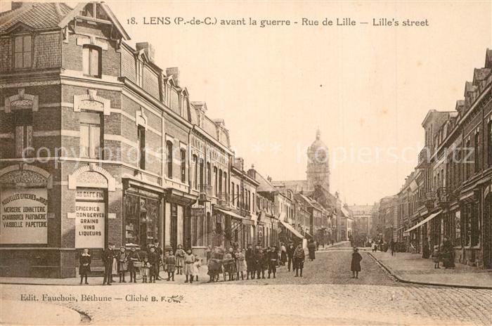 Lens Pas-de-Calais Avant la Guerre Rue de Lille