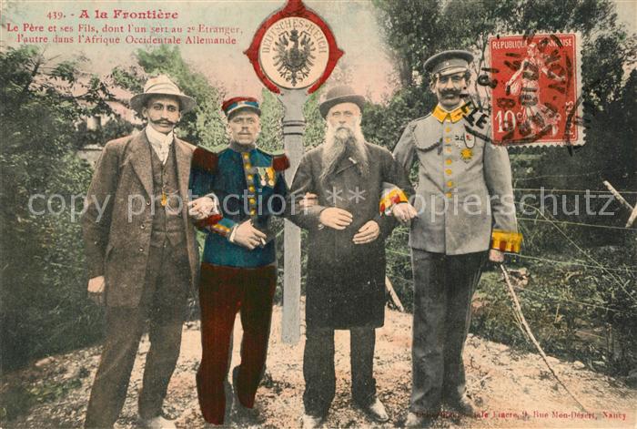 Nancy Lothringen A la Frontiere Le Pere et ses Fils