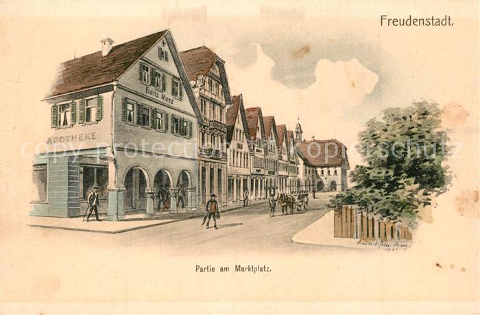 Freudenstadt Partie am Marktplatz