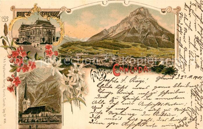 Ennenda Panorama Schloss Kirche