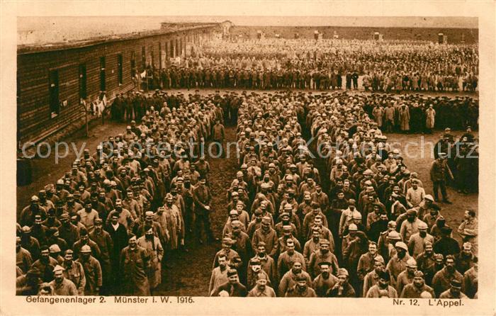 Muenster Westfalen Gefangenenlager 2 Appell