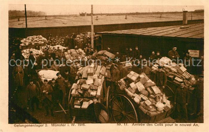 Muenster Westfalen Gefangenenlager 2 Arrivee des Colis pour le nouvel An