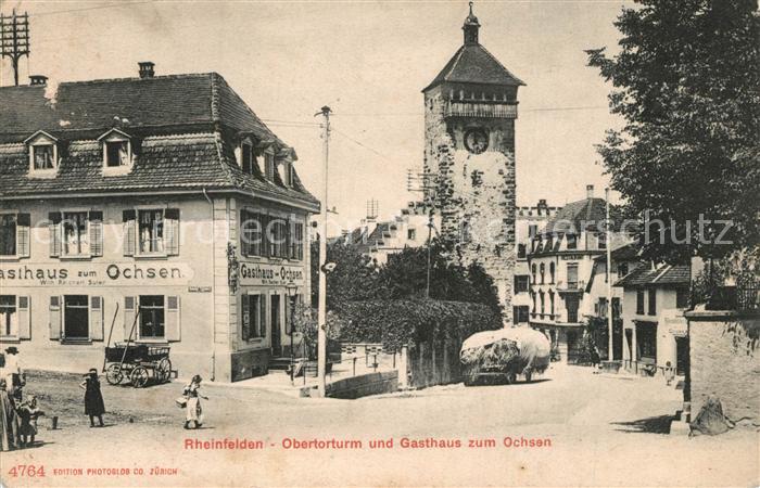 Rheinfelden AG Obertorturm und Gasthaus zum Ochsen