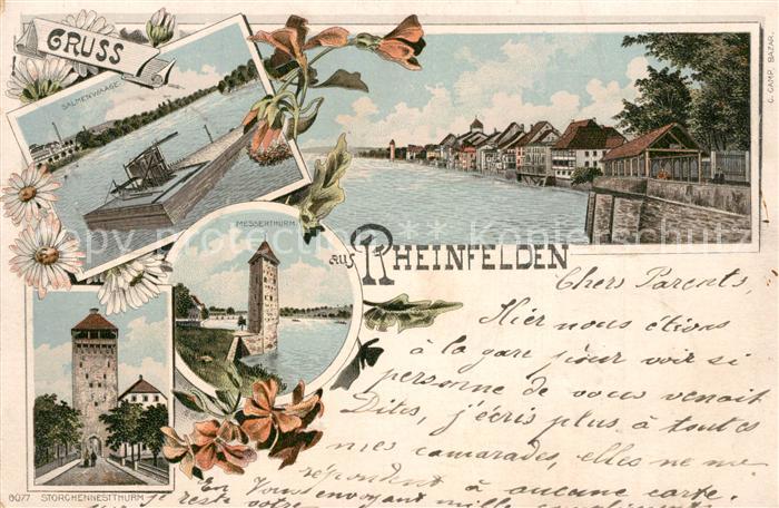 Rheinfelden AG Salmenwaage Storchennest Thurm Messerthurm