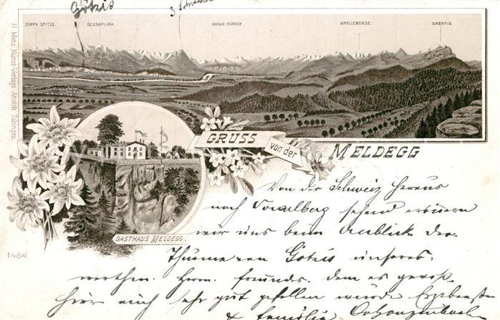 Meldegg Walzenhausen AR Panorama Gasthaus Meldegg