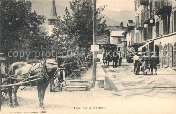 Zermatt VS Une rue a Zermatt