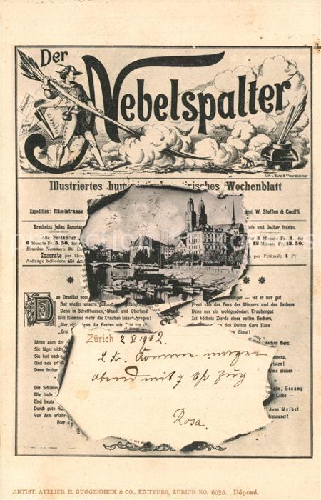 Zuerich ZH Wochenblatt Der Nebelspalter Teilansicht