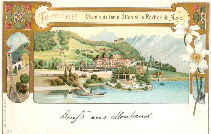 Territet Chemin de fer a Glion et le Rocher de Naye