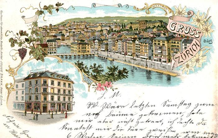 Zuerich ZH Panorama Kaufhaus Jul Brann