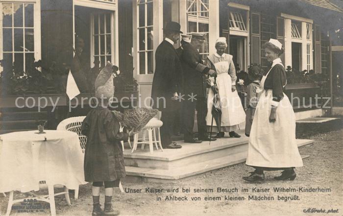 Ahlbeck Ostseebad Kaiser Besuch im Kaiser Wilhelm Kinderheim