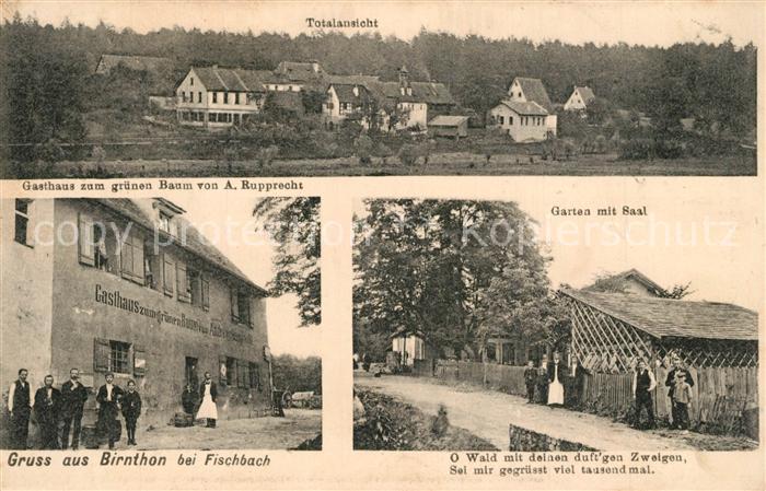 Birnthon Panorama Gasthaus zum gruenen Baum Garten mit Saal