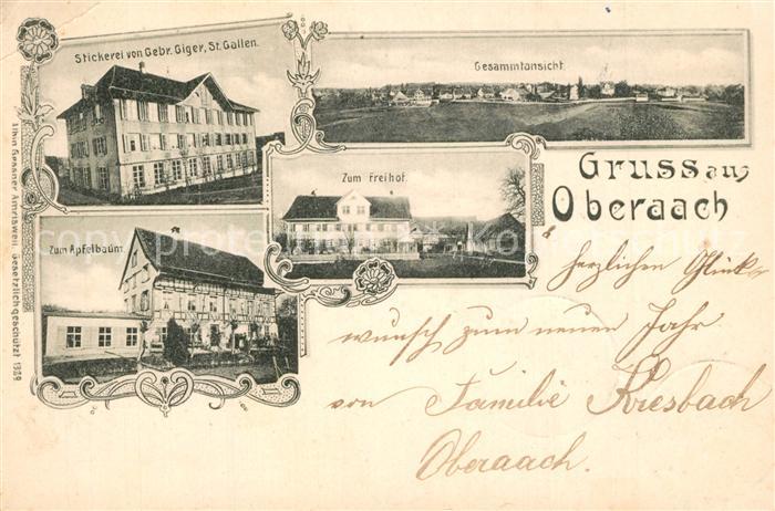 Oberaach Stickerei St Gallen Panorama Zum Apfelbaum Zum Freihof