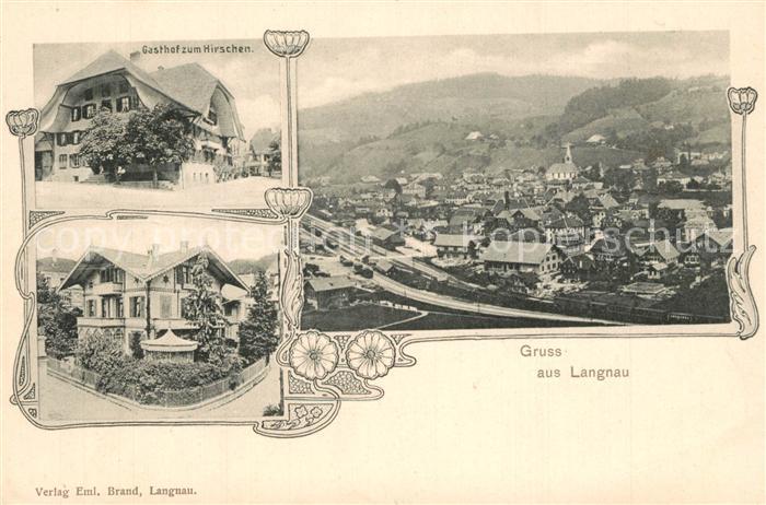 Langnau Emmental Gasthof zum Hirschen Panorama