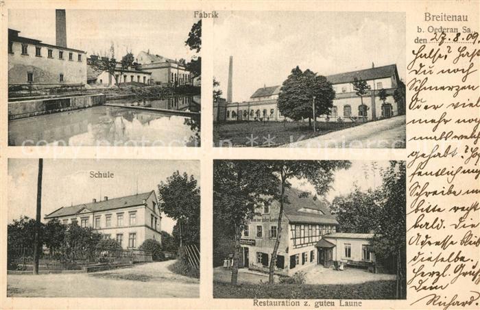 Breitenau Oederan Fabrik Schule Restauration zur guten Laune