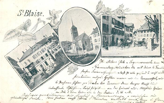 Saint Blaise NE Teilansichten Kirche