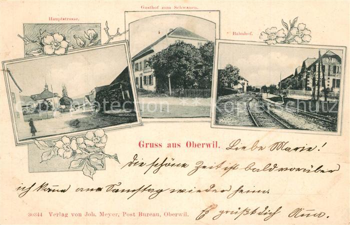 Oberwil BL Hauptstrasse Gasthof zum Schwanen Bahnhof