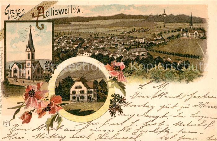 Adliswil Panorama Kirche Gasthaus