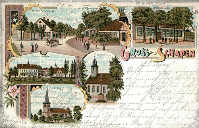 Schapen Emsland Hotel Kellerwessel Duesingsche Wirthschaft Handelsschule Kath Ki