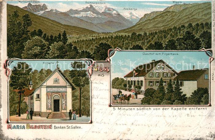 Benken SG Panorama Kapelle Maria Bildstein Gasthof zum Pilgerhaus