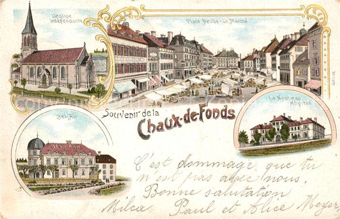 La Chaux-de-Fonds Eglise Independante Place Neuve Le Marche Bel Air Le Nouveau H