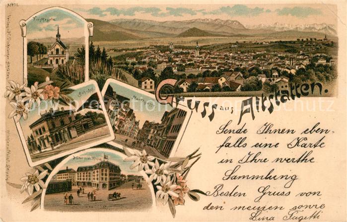 Altstaetten SG Forstkapelle Bahnhof Marktgasse Hotel Drei Koenig