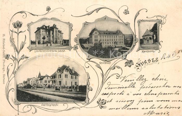 Sursee Landwirtschaftliche Schule Centralstrasse Schulhaus Kreuzkapelle