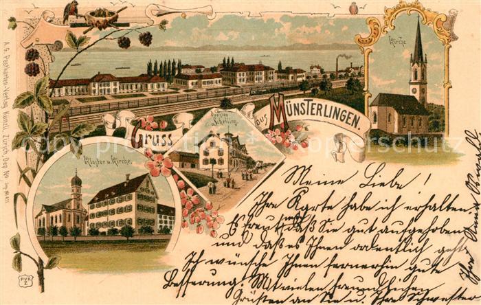 Muensterlingen Bodensee Kloster und Kirche Pension Schelling Kirche