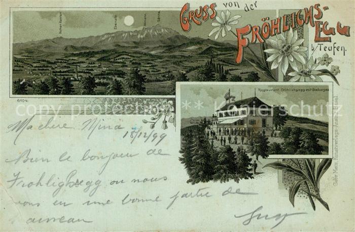 Teufen AR Froehlichs Egg Restaurant mit Bodensee