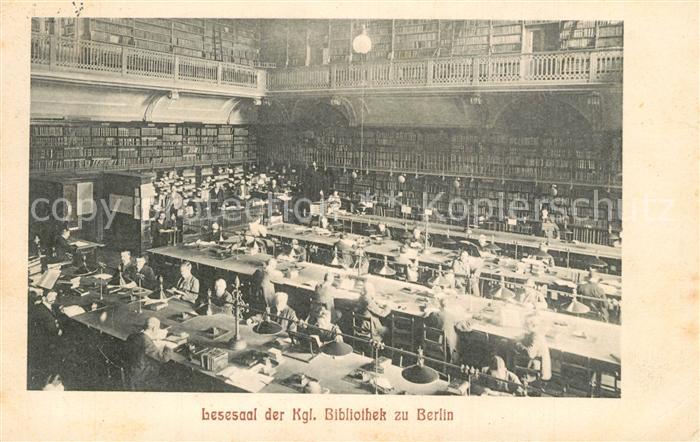 Berlin Lesesaal der Kgl Bibliothek