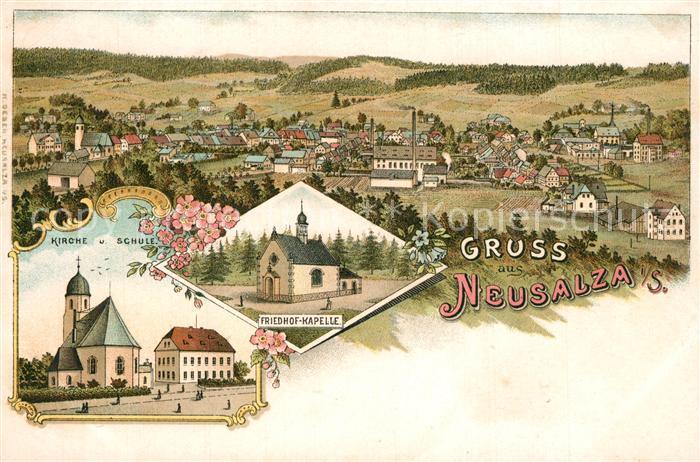 Neusalza-Spremberg Kirche Schule Friedhof Kapelle