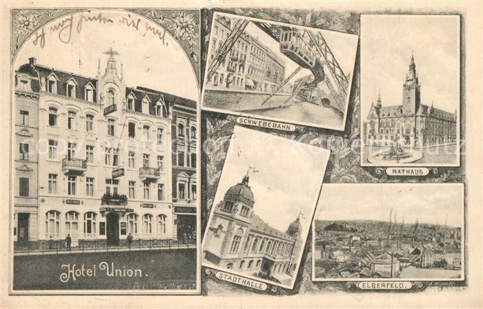 Elberfeld Wuppertal Hotel Union Schwebebahn Stadthalle Rathaus Elberfeld