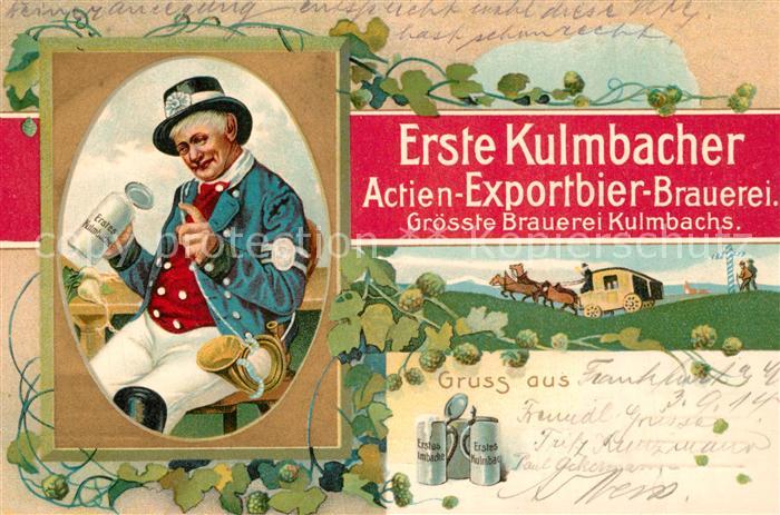 Frankfurt Main Erste Kulmbacher Actien Exportbier Brauerei