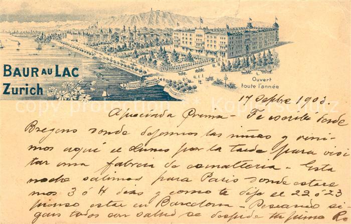 Zuerich ZH Baur au Lac