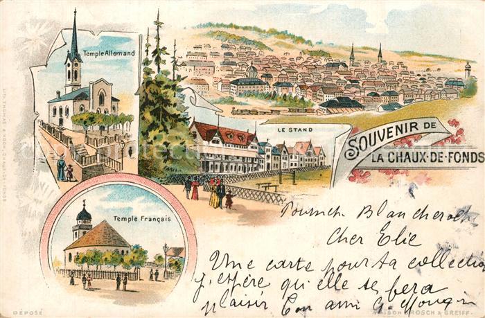 La Chaux-de-Fonds Temple Allemand Le Stand Temple Francais