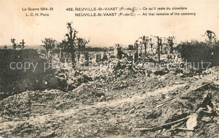 Neuville-Saint-Vaast Ce qu’il reste du cimetiere