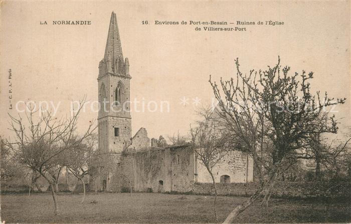 Port-en-Bessin Ruines de l’Eglise de Villiers sur Port