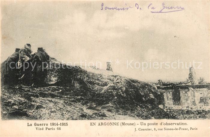 Clermont-en-Argonne Un poste d’observation La Guerre 1914-15