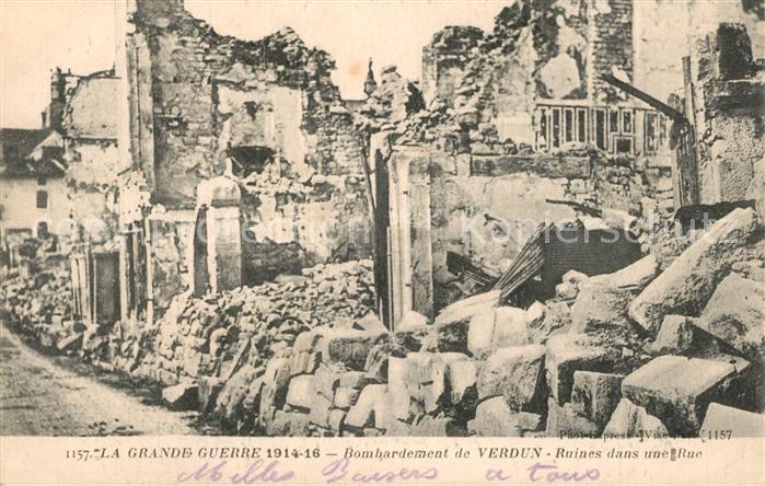 Verdun Meuse La Guerre 1914-15 Bombardement de Verdu